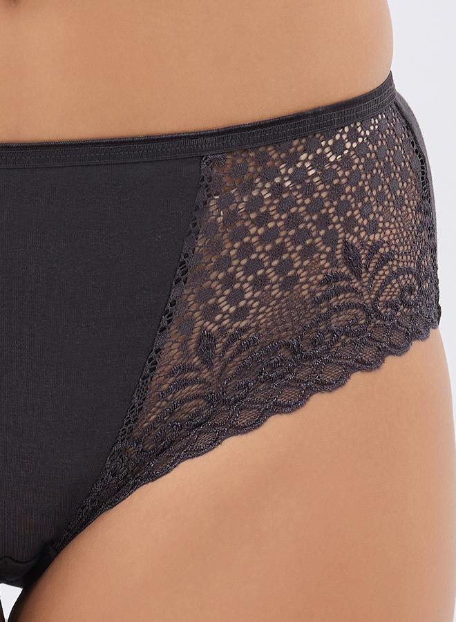 Clovia Pack of 3-Mid Waist Hipster Panty with Lace Wings - Cotton - Image 2